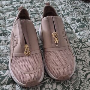 Michael Kors Blush Slip-On Sneakers with Gold Details